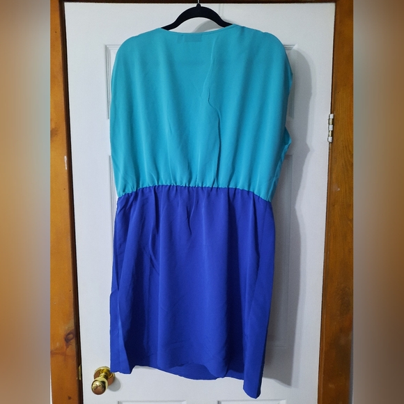 Apt 9 Two Tone Faux Wrap Dress - Picture 2 of 7